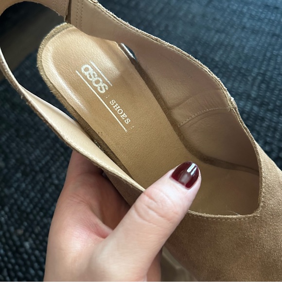 Asos Tan Suede Sling Back Heel - Picture 6 of 9